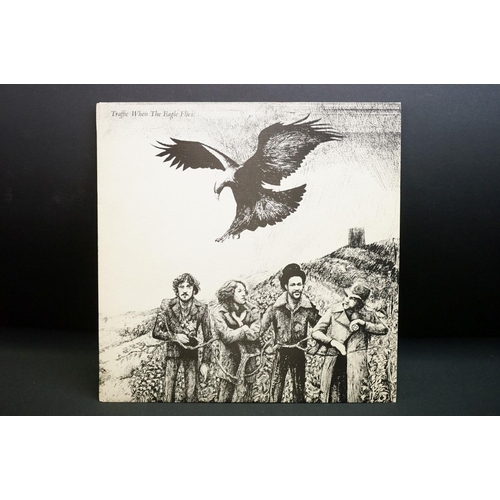 1009 - Vinyl - Eight Traffic LPs to include John Barleycorn Must Die (US pressing), When the Eagle Flies, 2... 