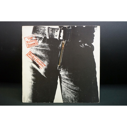 1011 - Vinyl - Rolling Stones Sticky Fingers LP on COC59100 'Big Zip' matrices A4/B4, insert has slight dam... 