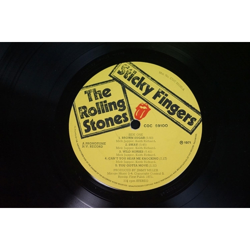 1011 - Vinyl - Rolling Stones Sticky Fingers LP on COC59100 'Big Zip' matrices A4/B4, insert has slight dam... 