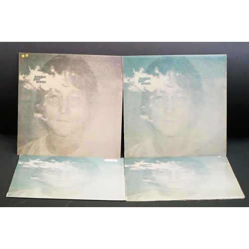 1014 - Vinyl - Four John Lennon Imagine LPs on Apple PAS10004, 3 x with postcards & poster, 1 x with poster... 