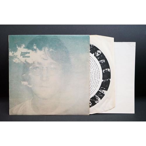 1014 - Vinyl - Four John Lennon Imagine LPs on Apple PAS10004, 3 x with postcards & poster, 1 x with poster... 