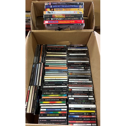 1065 - CDs - Approx 100 Rock / Classic Rock CDs and DVDs to include Guns N Roses, Thin Lizzy, Nirvana, Roll... 