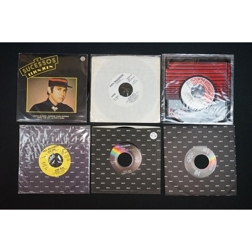 361 - Vinyl & Autographs – Approx 50 Elton John 7” singles including many foreign Pressings, Promos, Limit... 