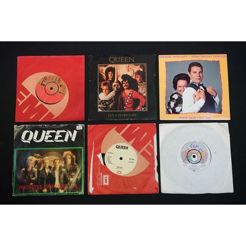 367 - Vinyl & Autograph -19  Queen and members singles to include 17 Queen singles including Bohemian Rhap... 