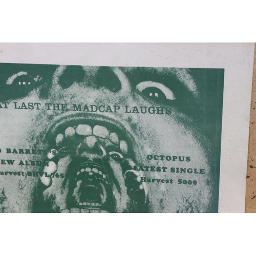 1101 - Memorabilia - Syd Barrett - Original Harvest promo poster for The Madcap Laughs (album) / Octopus (s... 