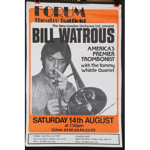 1108 - Memorabilia - Poster for New London Orchestra presents Bill Watrous at The Forum Theatre Hatfield on... 