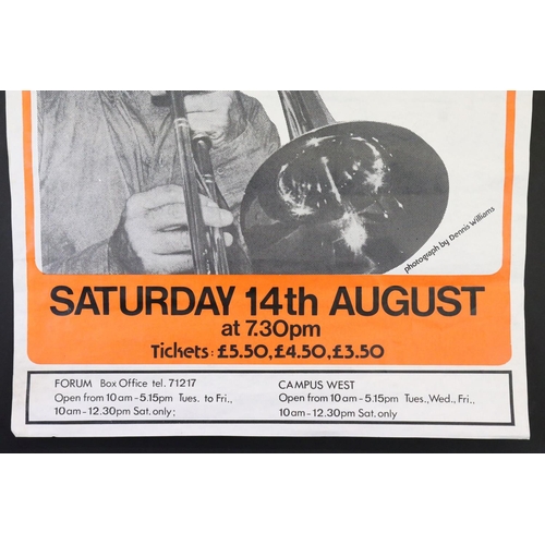 1108 - Memorabilia - Poster for New London Orchestra presents Bill Watrous at The Forum Theatre Hatfield on... 