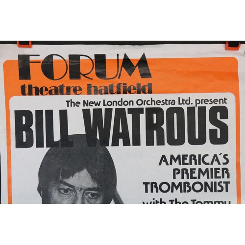 1108 - Memorabilia - Poster for New London Orchestra presents Bill Watrous at The Forum Theatre Hatfield on... 