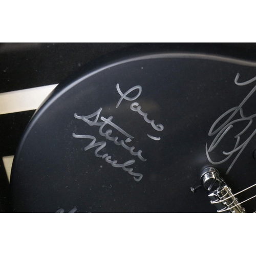 1107 - Music Memorabilia / Autographs - A framed and glazed Fleetwood Mac presentation including a Epiphone... 