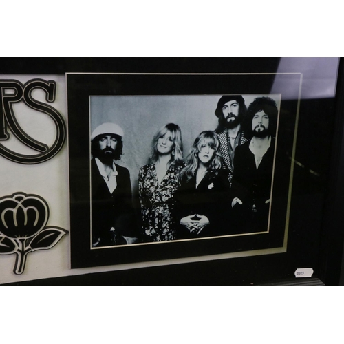 1107 - Music Memorabilia / Autographs - A framed and glazed Fleetwood Mac presentation including a Epiphone... 