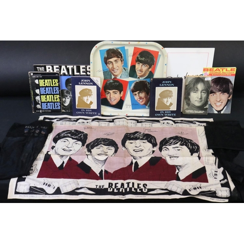 1109 - Memorabilia - Collection of Beatles items to include original Worcester Ware serving tray, Ulster Li... 