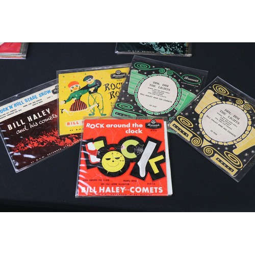 408 - Vinyl - Rock ’N’ Roll - 14 original 7” EPs by Bill Haley And His Comets, including 4 Gold London Tri... 