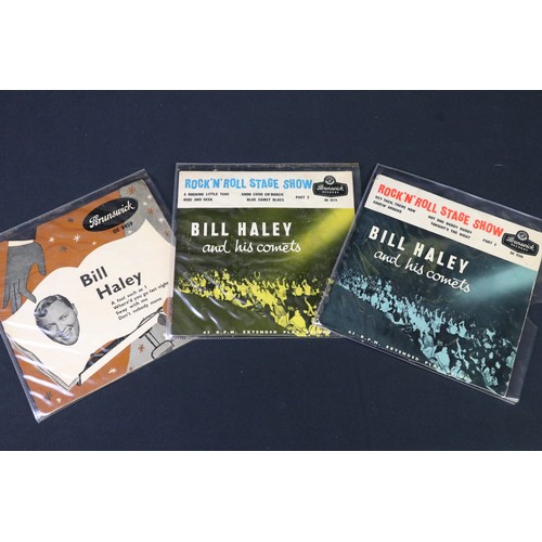 408 - Vinyl - Rock ’N’ Roll - 14 original 7” EPs by Bill Haley And His Comets, including 4 Gold London Tri... 