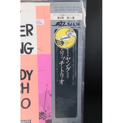 305 - Vinyl - Jazz - 9 Japanese pressing albums, to include: The Lester Young - Buddy Rich Trio, Benny Gol... 