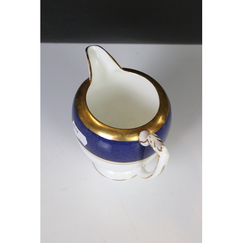 25 - Coalport ' Athlone-Blue ' Tea and Dinner ware including Teapot, 7 tea cups, 2 coffee cups, 6 soup bo... 