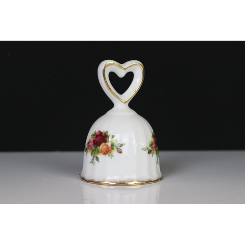 26 - Royal Albert ' Old Country Roses ' including Wall Clock, Lidded Jar, Vase, small Bell and four Pin D... 