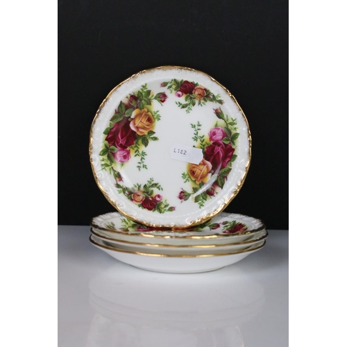 26 - Royal Albert ' Old Country Roses ' including Wall Clock, Lidded Jar, Vase, small Bell and four Pin D... 