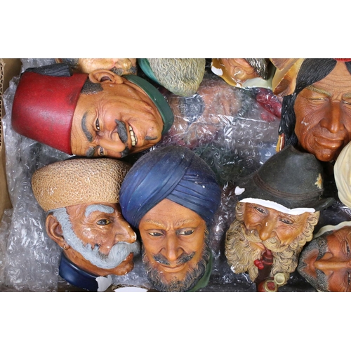 27 - Approximately Twenty Nine mainly ' Bossons ' Chalkware Face Masks