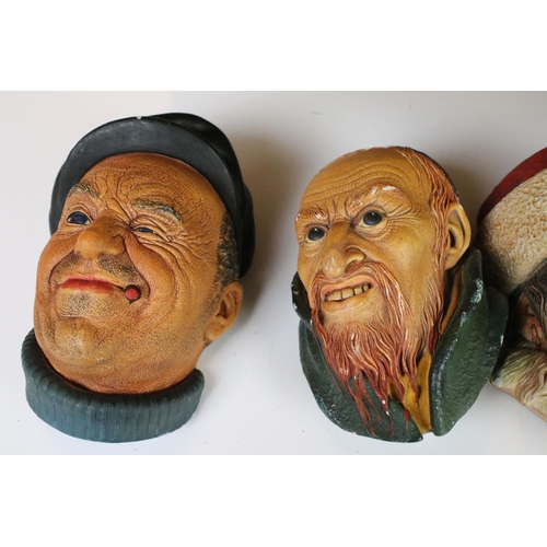 27 - Approximately Twenty Nine mainly ' Bossons ' Chalkware Face Masks