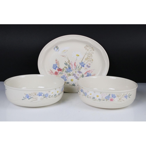 59 - Poole Pottery ' Springtime ' ware comprising 5 Tea Cups, 9 saucers, 5 tea plates, 9 breakfast plates... 