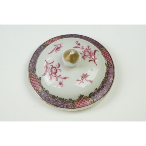 16 - 18th century Chinese Porcelain Famille Rose Teapot decorated with floral sprays, 14cm high