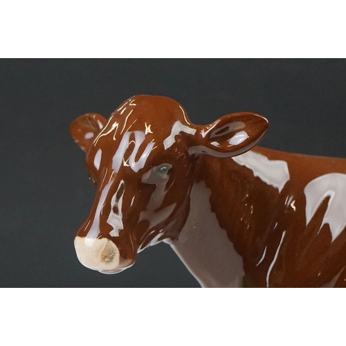 19 - Beswick Red Poll Cow, model no. 4111, boxed
