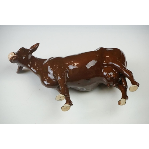 19 - Beswick Red Poll Cow, model no. 4111, boxed