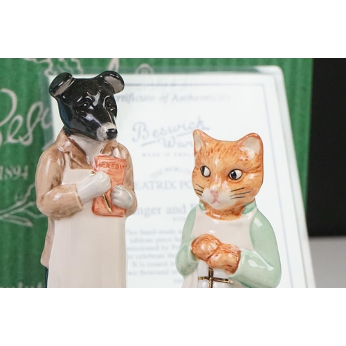 21 - Three ' The World of Beatrix Potter ' Figures including Beswick ware Beatrix Potter 1999 Annual Coll... 
