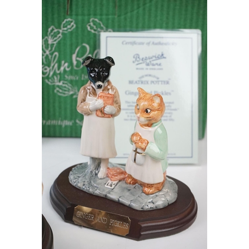 21 - Three ' The World of Beatrix Potter ' Figures including Beswick ware Beatrix Potter 1999 Annual Coll... 