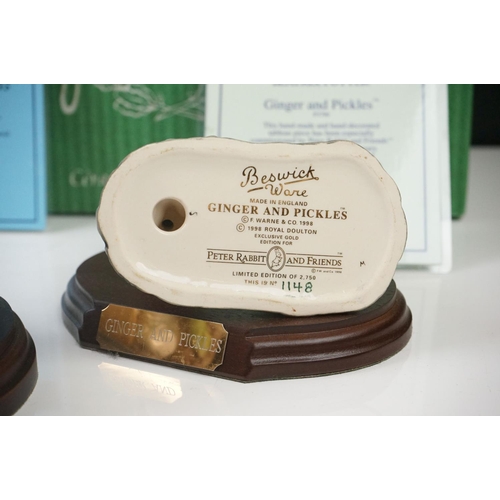 21 - Three ' The World of Beatrix Potter ' Figures including Beswick ware Beatrix Potter 1999 Annual Coll... 