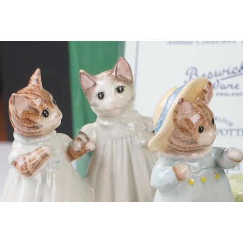 21 - Three ' The World of Beatrix Potter ' Figures including Beswick ware Beatrix Potter 1999 Annual Coll... 