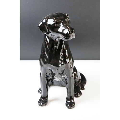 44 - Beswick Fireside Seated Black Labrador, model no. 2314, 34cm high