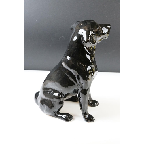 44 - Beswick Fireside Seated Black Labrador, model no. 2314, 34cm high