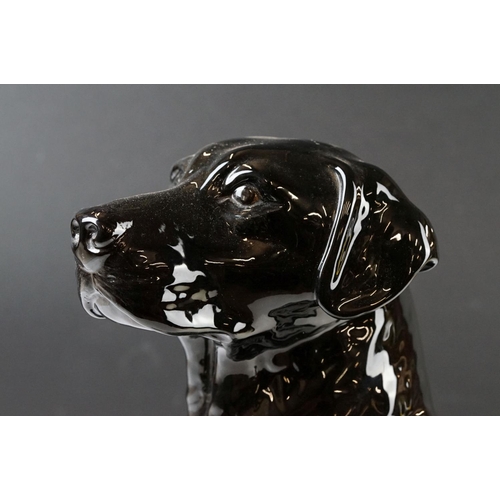 44 - Beswick Fireside Seated Black Labrador, model no. 2314, 34cm high