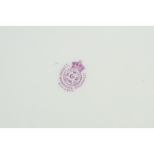 29 - Early 20th century Royal Worcester Cabinet Plate with a hand painted scene of ruins within a blue an... 