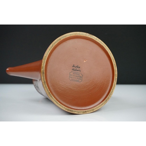 29 - Early 20th century Royal Worcester Cabinet Plate with a hand painted scene of ruins within a blue an... 