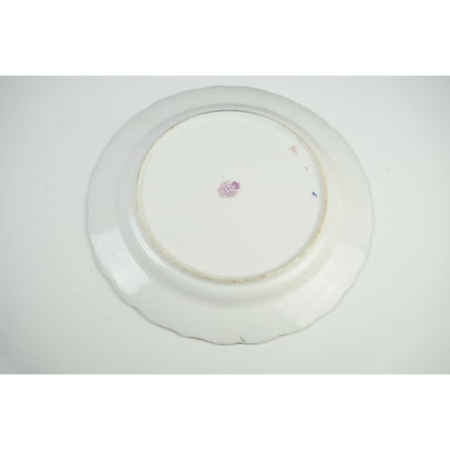 29 - Early 20th century Royal Worcester Cabinet Plate with a hand painted scene of ruins within a blue an... 