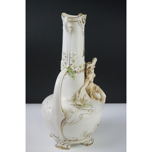 32 - Pair of 19th century Staffordshire Flatback Figures titled ' War ' and ' Peace ' modelled as a Soldi... 