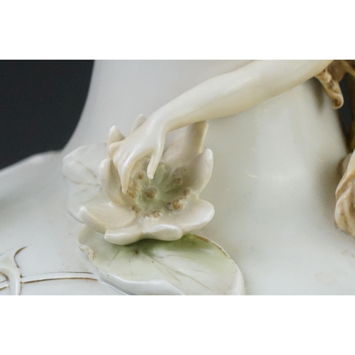 32 - Pair of 19th century Staffordshire Flatback Figures titled ' War ' and ' Peace ' modelled as a Soldi... 