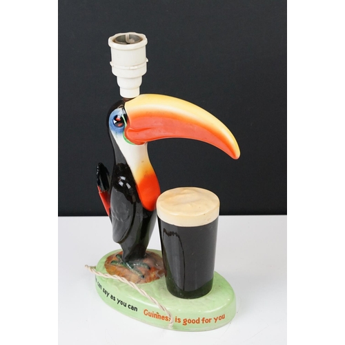 5 - Advertising - Carlton Ware Guinness toucan ceramic table lamp, motto reads 'How Grand To Be a Toucan... 