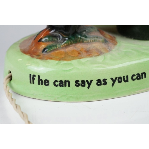 5 - Advertising - Carlton Ware Guinness toucan ceramic table lamp, motto reads 'How Grand To Be a Toucan... 