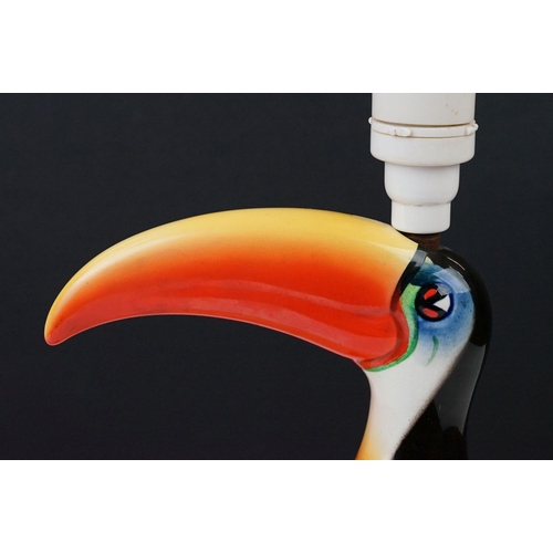 5 - Advertising - Carlton Ware Guinness toucan ceramic table lamp, motto reads 'How Grand To Be a Toucan... 
