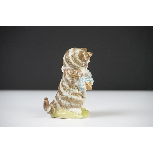 48 - Five Beatrix Potter Figures including Beswick Miss Tiggy-winkle, Miss Moppet, Rebeccah Puiddle-duck ... 
