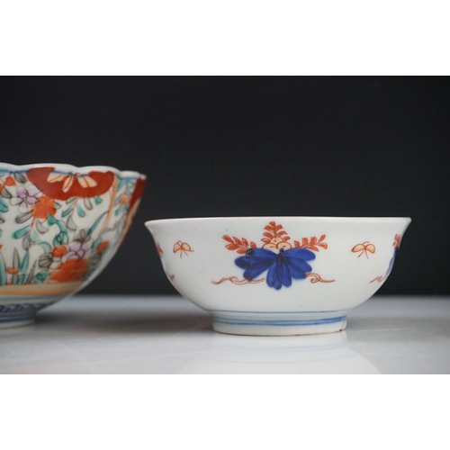 51 - Imari Fluted Bowl, 19cm diameter and an Imari Bowl, possibly Chinese, 12cm diameter