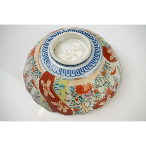 51 - Imari Fluted Bowl, 19cm diameter and an Imari Bowl, possibly Chinese, 12cm diameter
