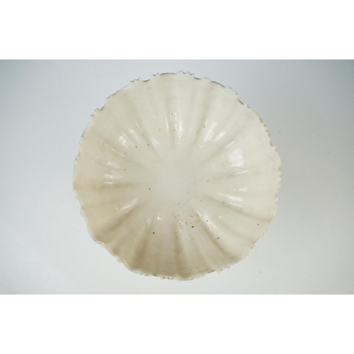 56 - 19th century Davenport Longport Footed Comport decorated with flowers, 23cm high together with Blanc... 