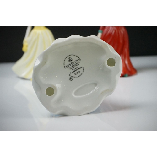 57 - Eleven Royal Doulton Figurines including Christmas Morn HN3212, Emma HN3208, Esmeralda HN2168, Fragr... 