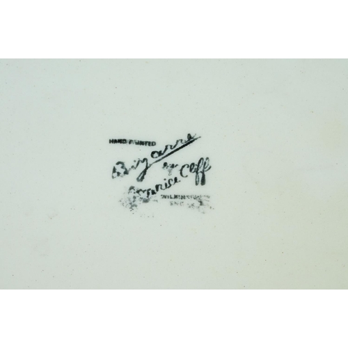 6 - Clarice Cliff Pottery Bizarre Octagonal Plate decorated in the Sandon pattern, 25cm long