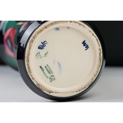 7 - Moorcroft Pottery trumpet shape Vase decorated in the ' Tribute to Charles Rennie Mackintosh ' patte... 