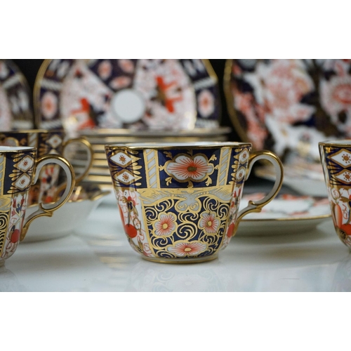 9 - Collection of Royal Crown Derby Imari 2451 pattern Tea ware including Eight Tea Cups and Eight Sauce... 